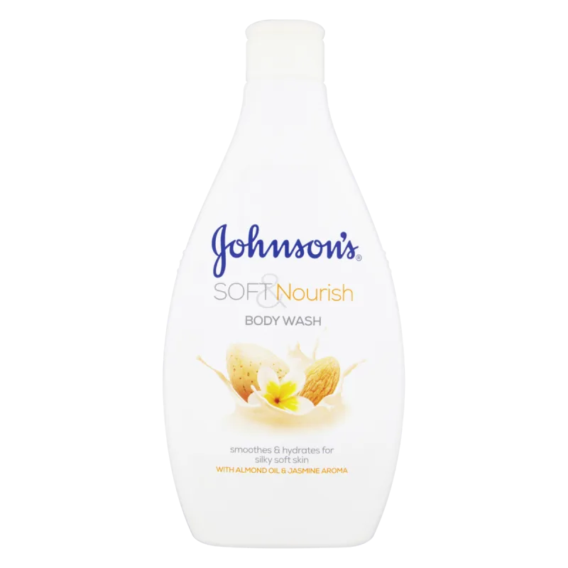 Gel de dus cu ulei de migdale si aroma de iasomie Soft & Nourish, 400ml, Johnson&Johson Johnson&Johnson — preț și oferte