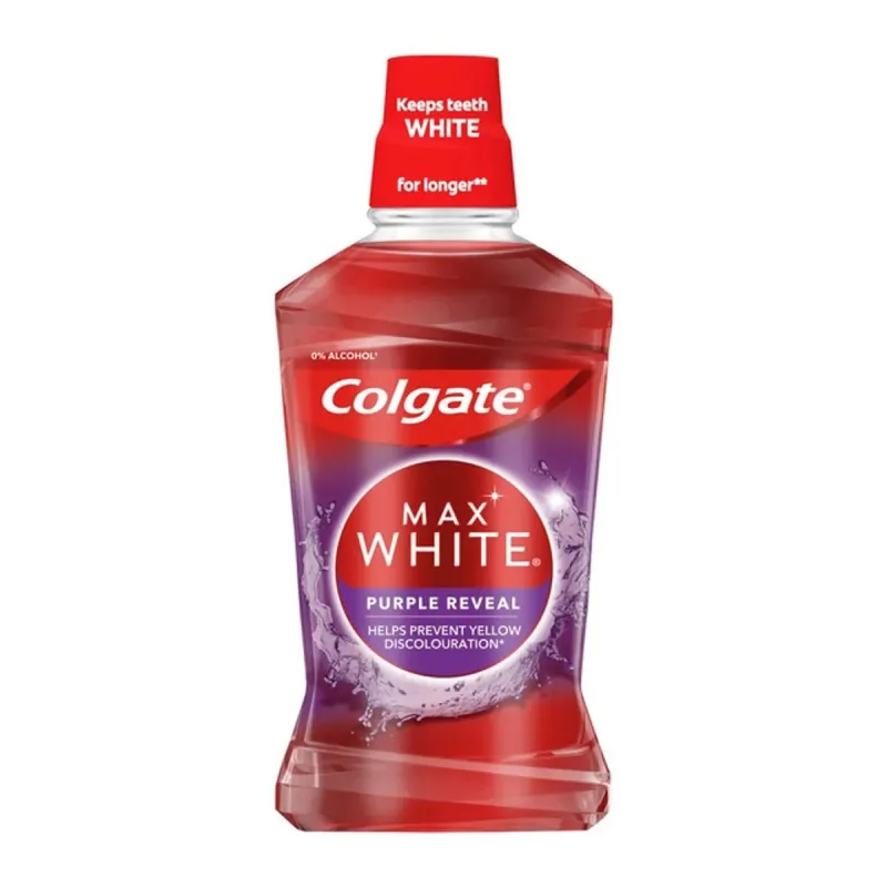Apa de gura Max White Purple Reveal, 500ml, Colgate — preț și oferte