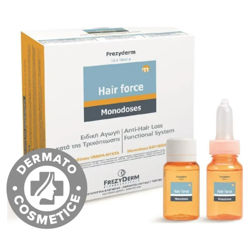 Monodoze pentru cresterea parului Hairforce Day/Night, 14 x 10ml, Frezyderm — preț și oferte