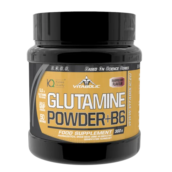 Glutamine Powder + B6 Rasberry, 300g, Vitabolic — preț și oferte