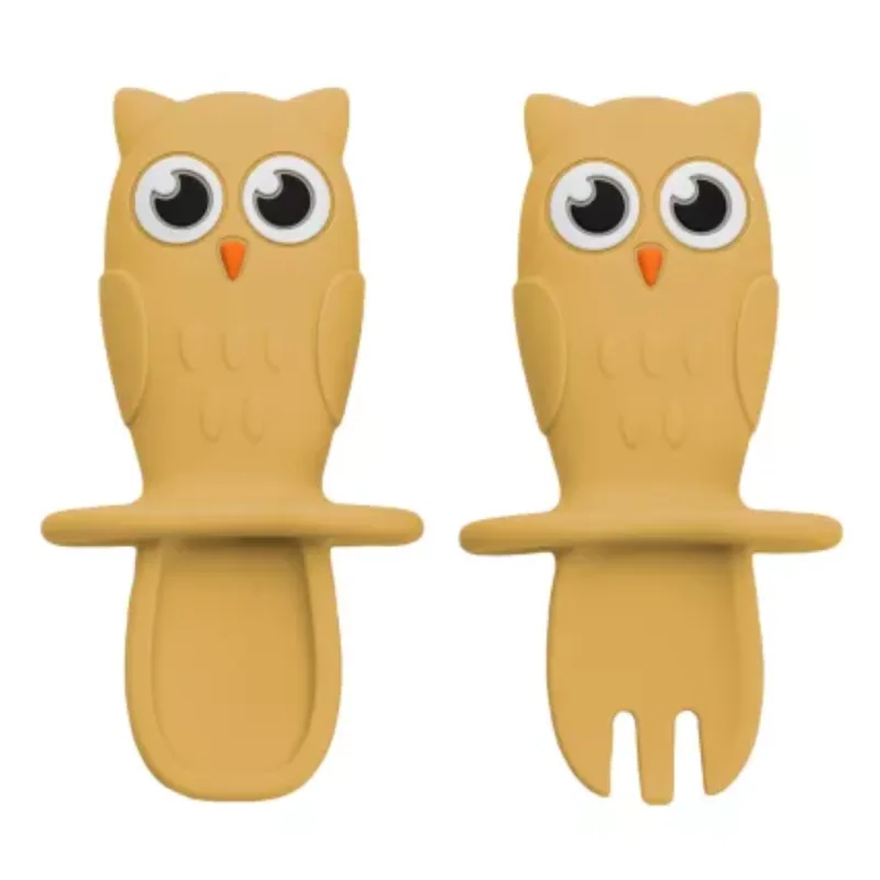 Set tacamuri din silicon Bufnita, 6 luni+, Honey, Appekids — preț și oferte