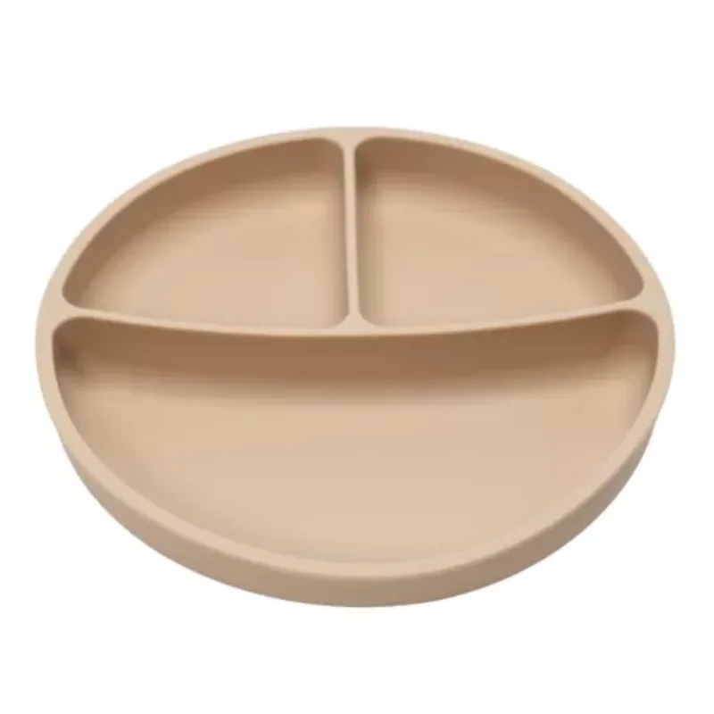 Farfurie compartimentata din silicon, 6 luni+, Bubble Beige, Appekids — preț și oferte