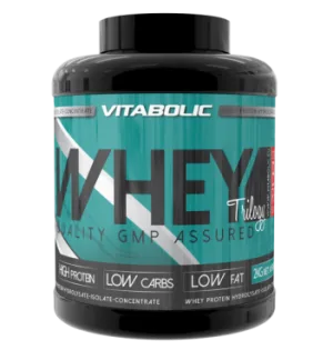 New Whey Trilogy Triple Capsuni, 2kg, Vitabolic