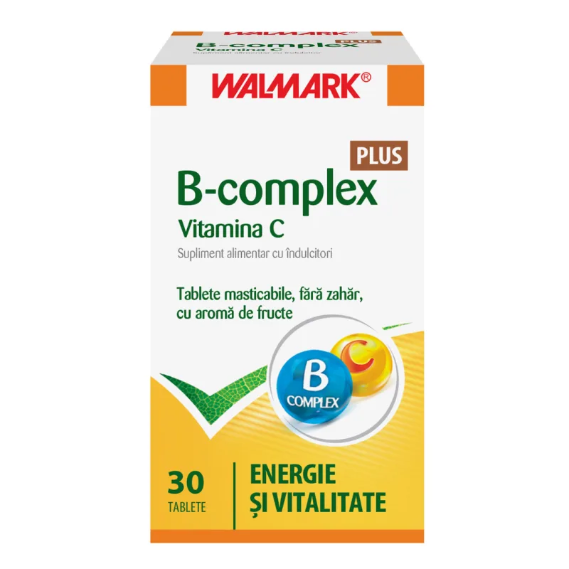 B Complex Plus Vitamina C, 30 tablete, Walmark — preț și oferte