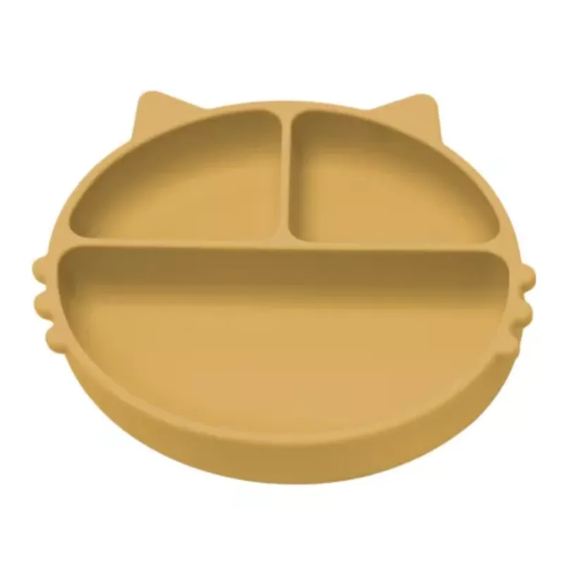 Farfurie compartimentata din silicon Kitty, 6 luni+, Honey, Appekids — preț și oferte