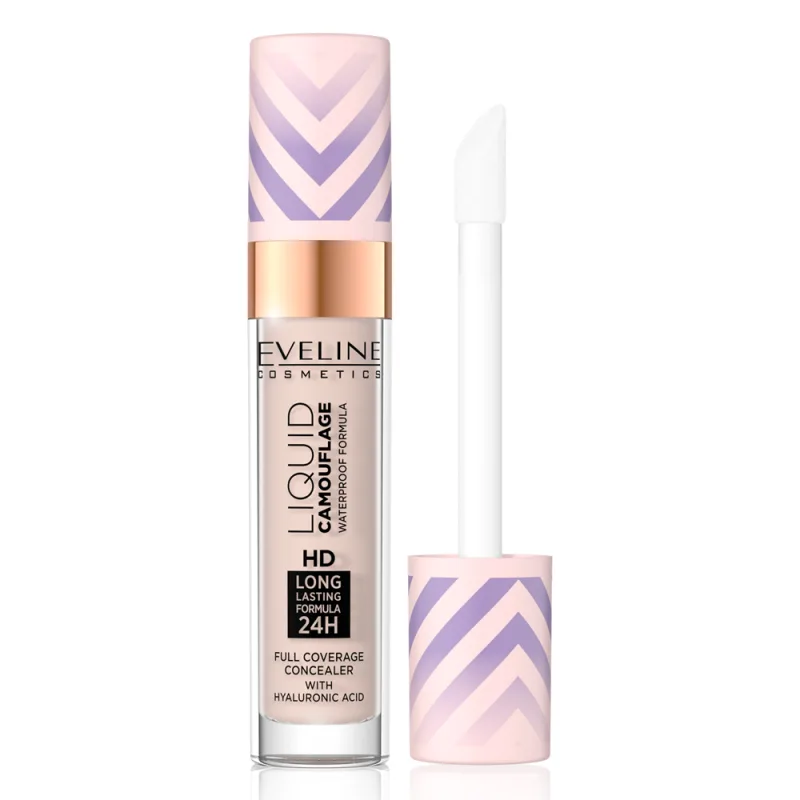 Corector lichid rezistent la apa Camouflage Waterproof Formula 02 Light Vanilla, 7.5ml, Eveline Cosmetics — preț și oferte
