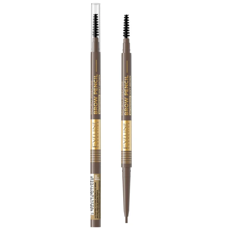 Creion de sprancene Micro Precision 02 Soft Brown, 0.6g, Eveline Cosmetics — preț și oferte