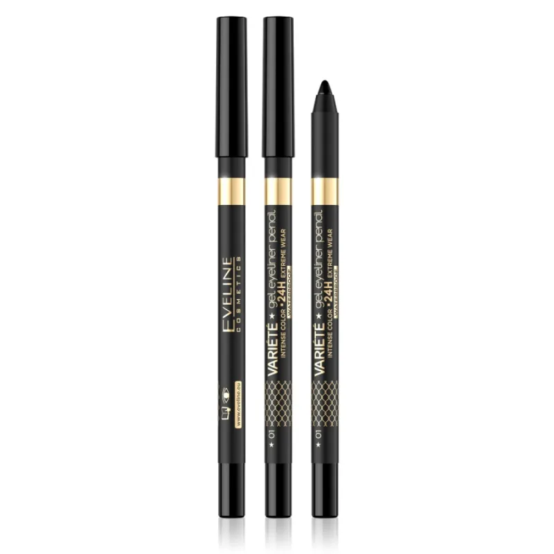 Creion de ochi gel Variete 01 Black, 1.3g, Eveline Cosmetics — preț și oferte