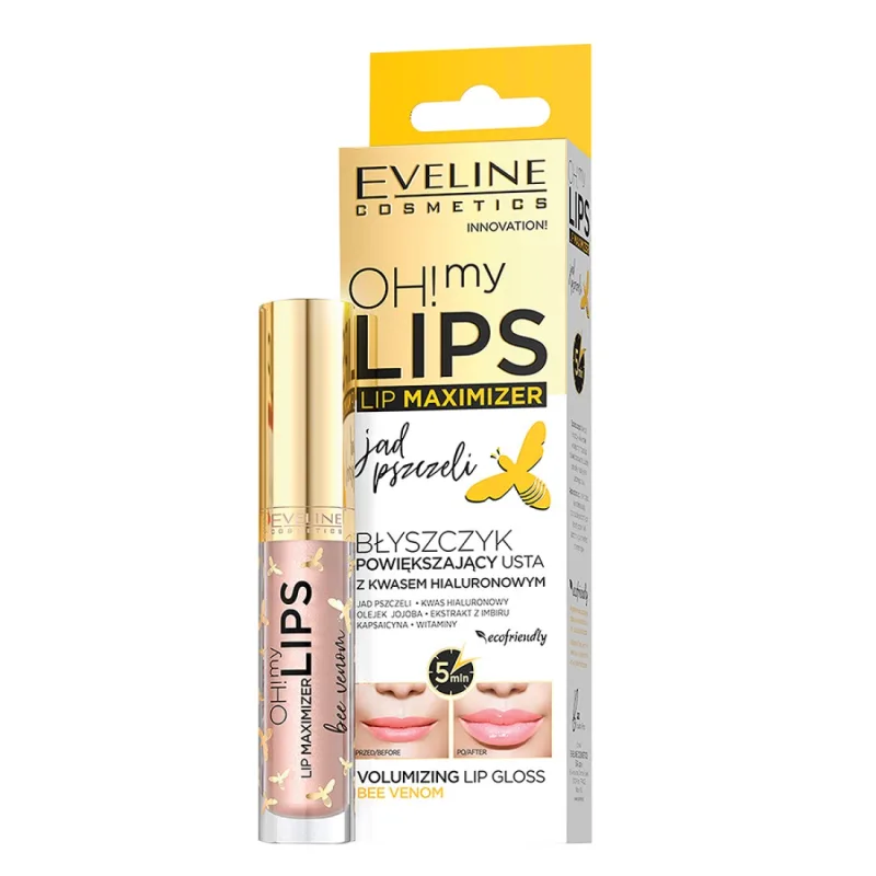 Luciu cu efect de marire Oh! My Lips Maximizer Bee Venom, 4.5ml, Eveline Cosmetics — preț și oferte