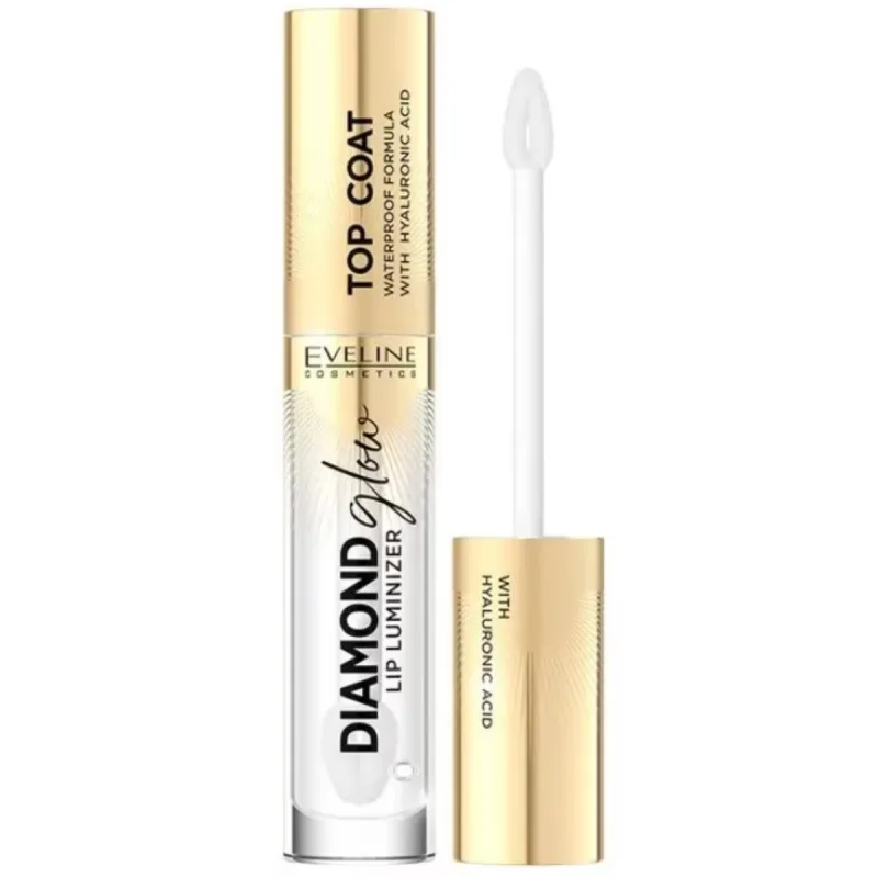 Luciu de buze iluminator Diamond Glow Lip Top Coat, 4.5ml, Eveline Cosmetics — preț și oferte