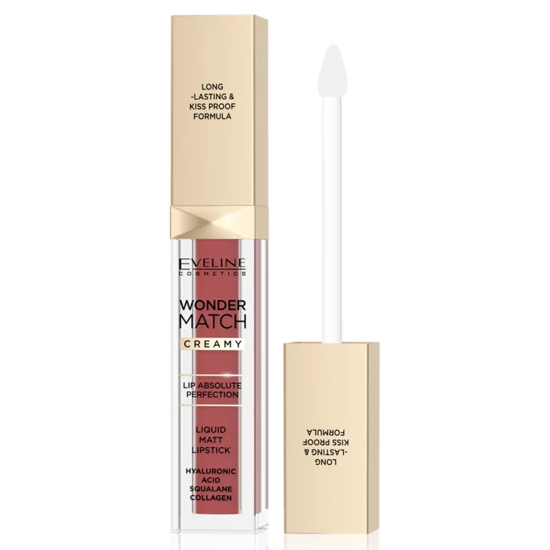 Ruj lichid mat Wonder Match Creamy No. 07 Toffe, 6.8ml, Eveline Cosmetics — preț și oferte