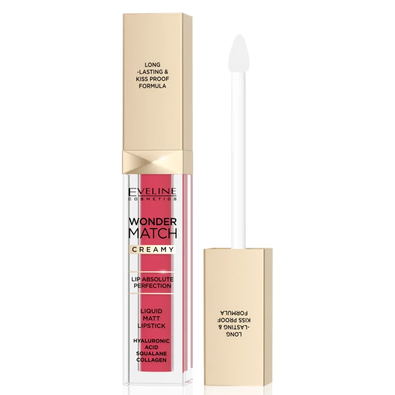 Ruj lichid mat Wonder Match Creamy No. 12 Charming Red, 6.8ml, Eveline Cosmetics — preț și oferte
