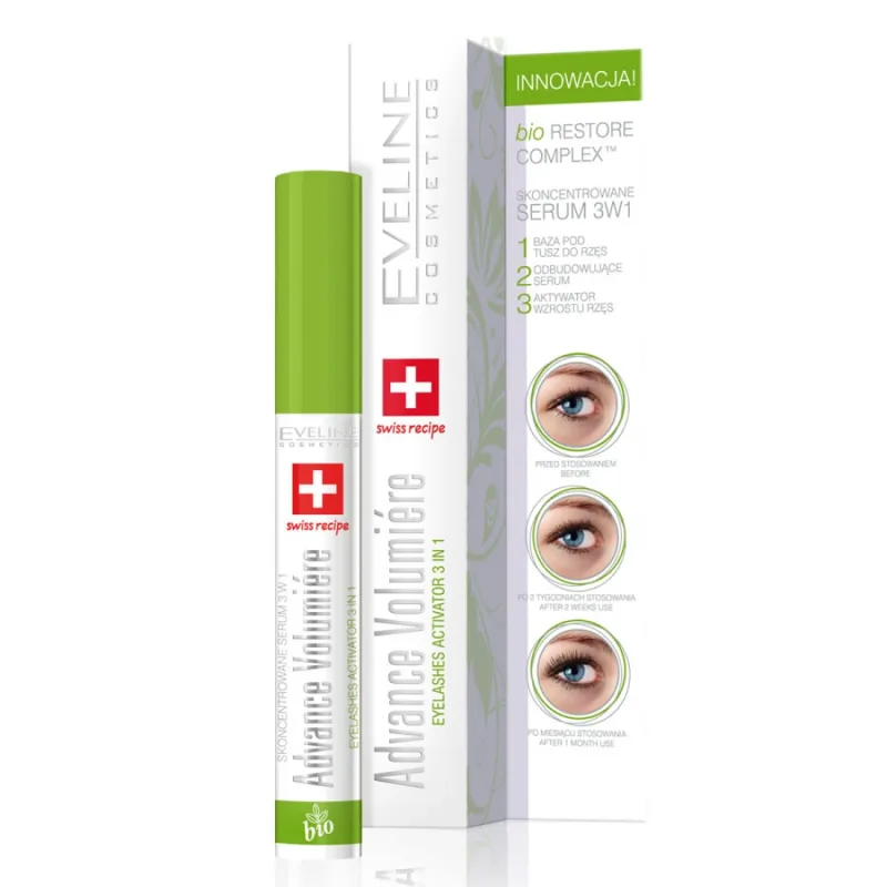 Ser pentru gene 3in1 Advance Volumiere Activator, 10ml, Eveline Cosmetics — preț și oferte