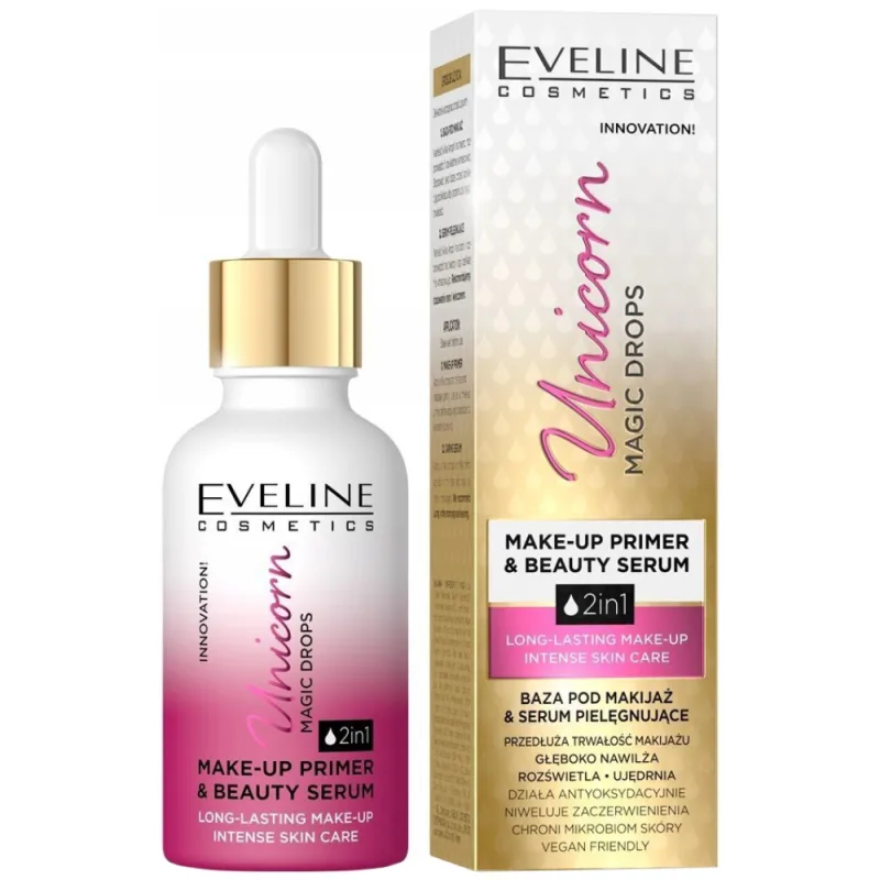 Serum cu vitamina C Make-up Primer 2in1 Unicorn, 30ml, Eveline Cosmetics — preț și oferte
