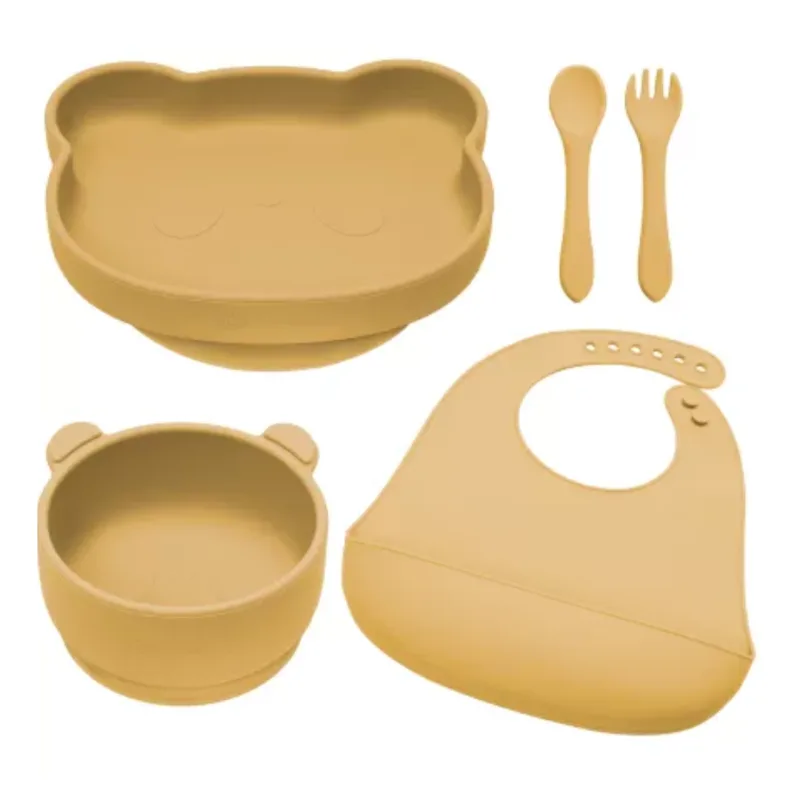 Set diversificare din silicon Panda, 6 luni+, Honey, Appekids — preț și oferte