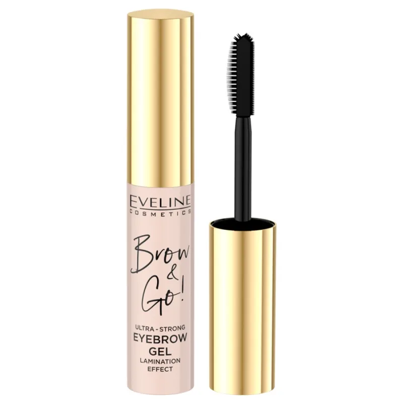 Gel pentru sprancene cu efect de laminare Brow&Go Ultra-Strong, 6ml, Eveline Cosmetics — preț și oferte