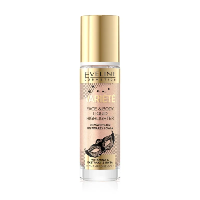 Highlighter Variete Liquid 01 Champagne Gold, 30ml, Eveline Cosmetics — preț și oferte
