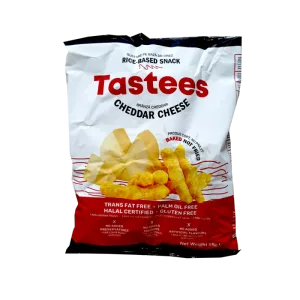 Snack din orez cu aroma de branza cheddar, 65g, Tastees