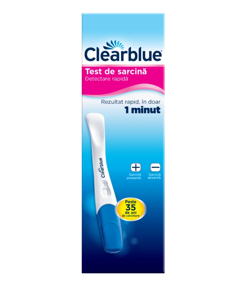 Test de sarcina detectare rapida, 1 bucata, Clearblue — preț și oferte