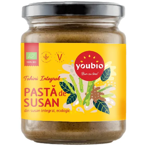 Tahini din susan alb integral, 250g, Youbio — preț și oferte