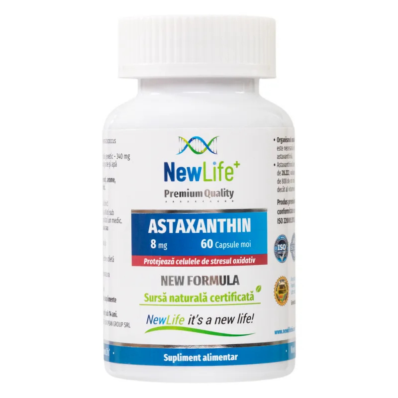 Astaxanthin 8mg, 60 capsule, NewLife — preț și oferte