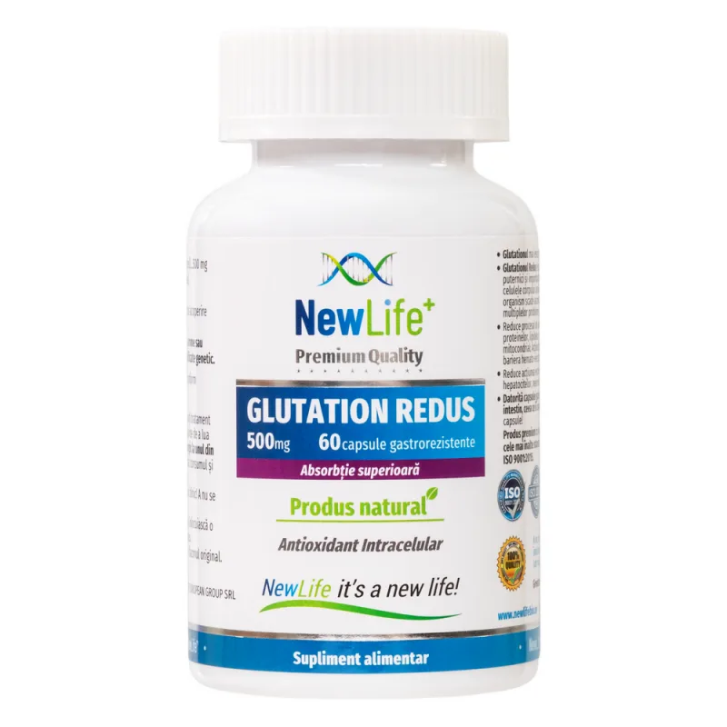 Glutation Redus 500mg, 60 capsule, NewLife — preț și oferte