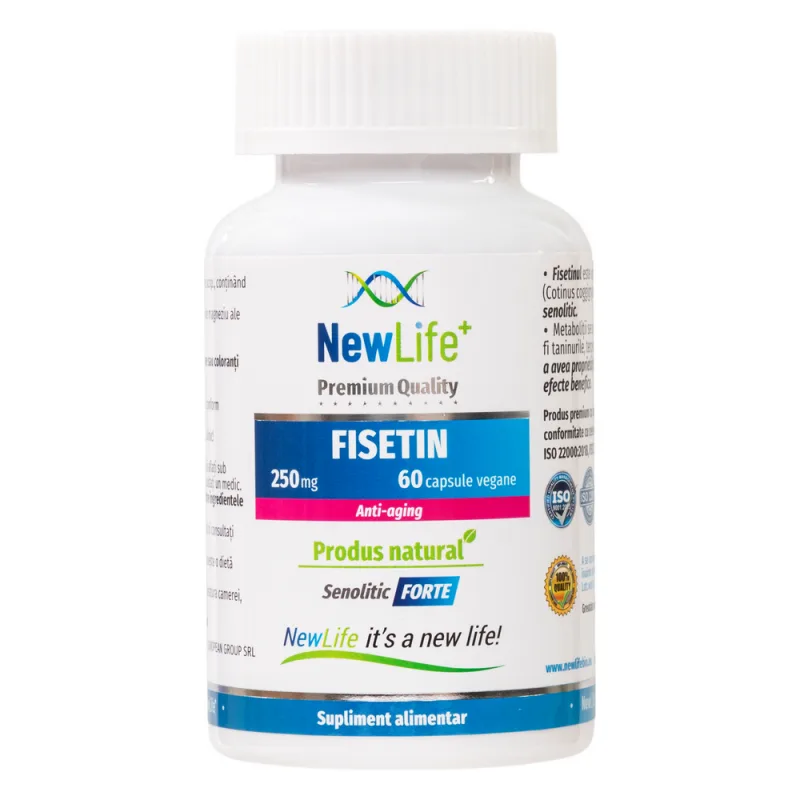 Fisetin 250mg, 60 capsule, NewLife — preț și oferte