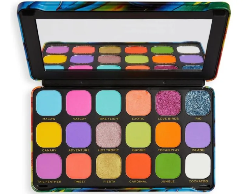 Paleta de farduri de pleoape Forever Flawless Bird of Paradise, 19.8g, Makeup Revolution — preț și oferte