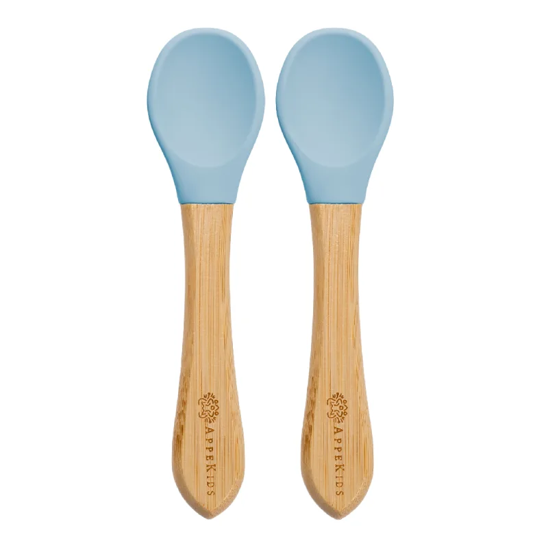 Set lingurite din bambus, 6 luni+, Aqua Blue, Appekids — preț și oferte