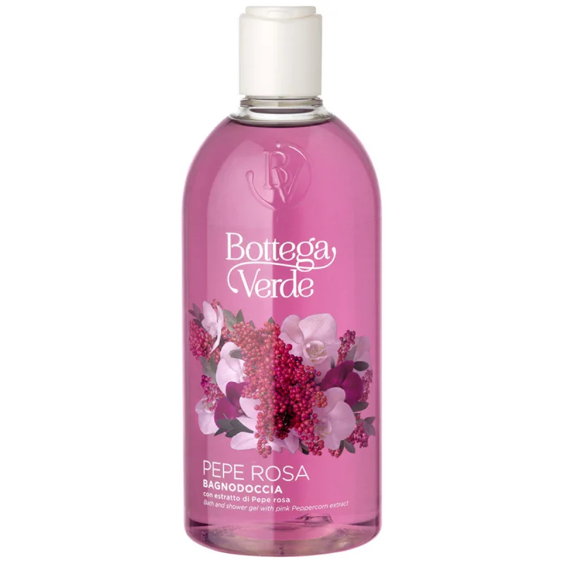 Gel de dus hidratant cu extract de piper roz Pepe Rosa, 400ml, Bottega Verde — preț și oferte