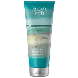 Sampon si gel de dus 2 in 1 hidratant cu aroma lemnoasa Legno Marino, 200ml, Bottega Verde
