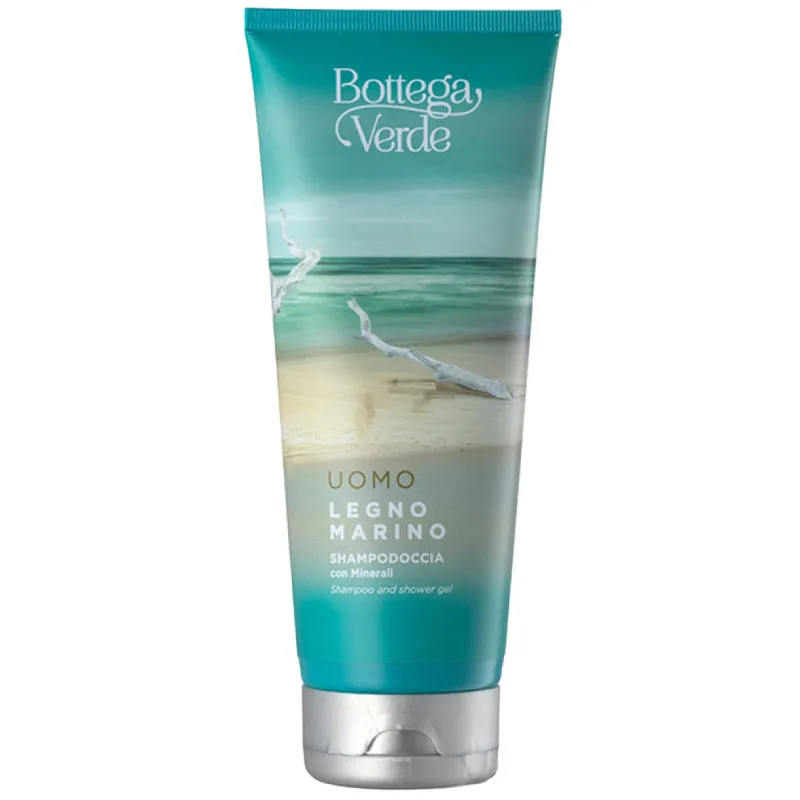 Sampon si gel de dus 2 in 1 hidratant cu aroma lemnoasa Legno Marino, 200ml, Bottega Verde — preț și oferte