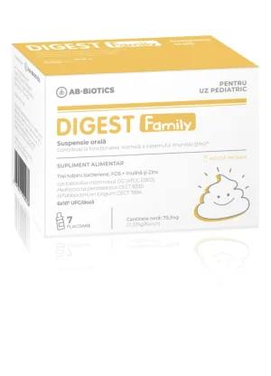 Digest Family suspensie orala, 7 flacoane x 10ml, Ab-Biotics