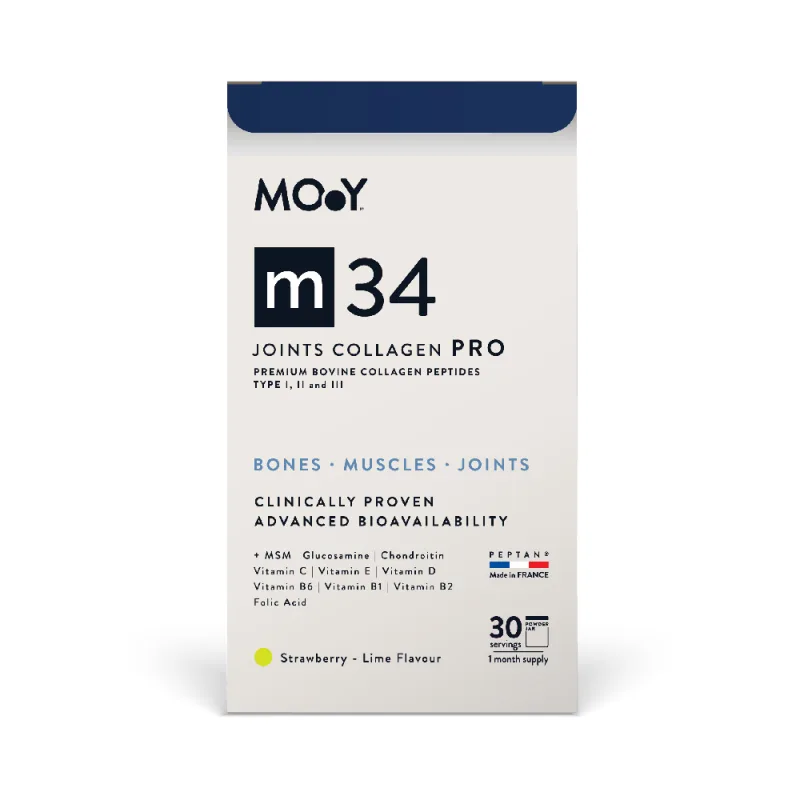 Colagen bovin pentru articulatii cu aroma de capsuni-lime M34, 390g, Molecules of Youth — preț și oferte