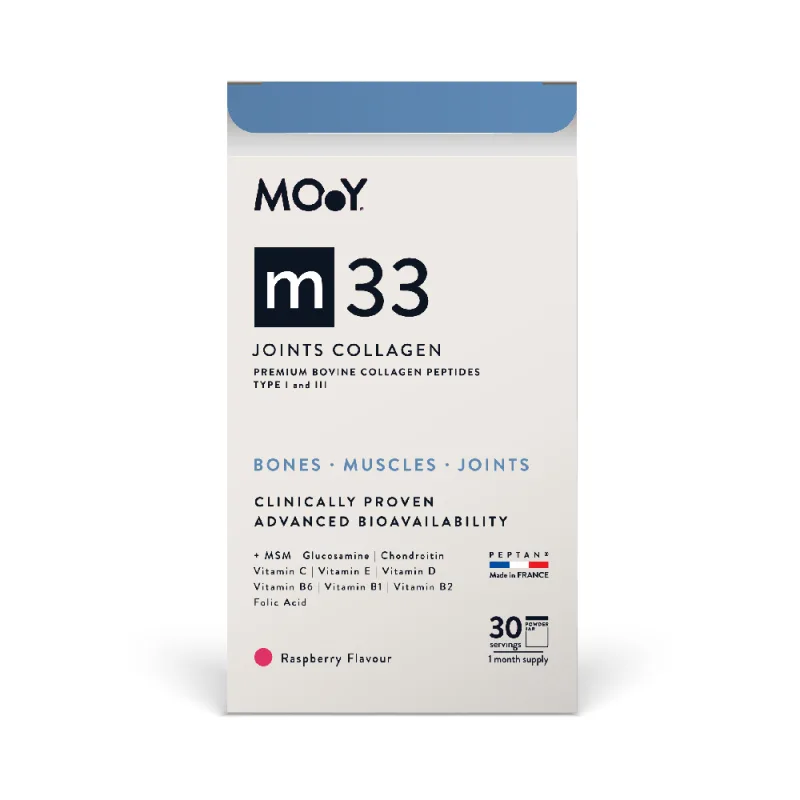 Colagen bovin pentru articulatii cu aroma de zmeura M33, 390g, Molecules of Youth — preț și oferte