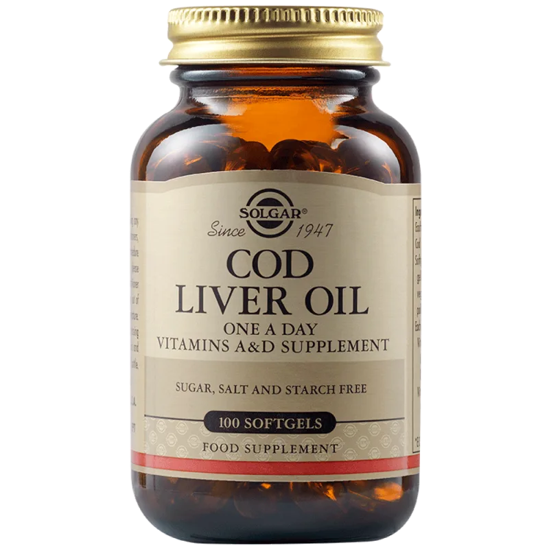 Ulei din ficat de cod, 100 capsule, Solgar — preț și oferte