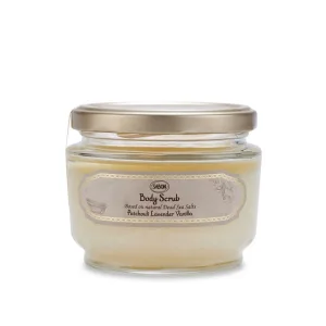 Exfoliant de corp Patchouli Lavender Vanilla, 320g, Sabon