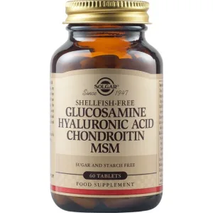 Glucozamina acid hialuronic condroitina si MSM, 60 tablete, Solgar