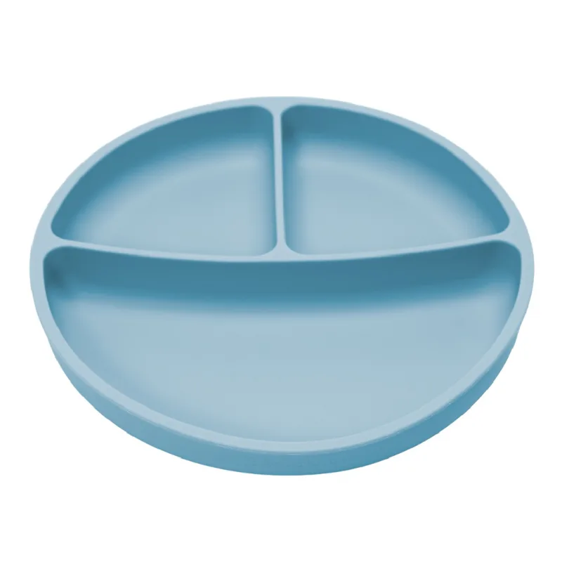 Farfurie compartimentata din silicon cu ventuza, 6 luni+, Aqua Blue, Appekids — preț și oferte