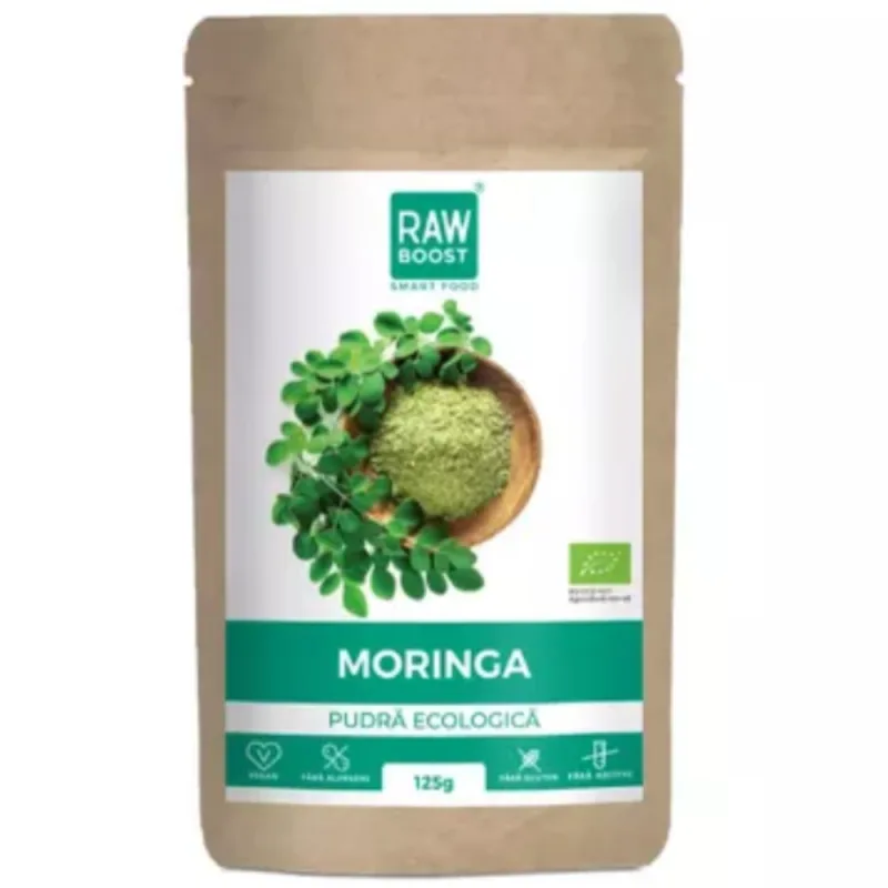 Moringa ecologica pudra, 125g, Rawboost — preț și oferte