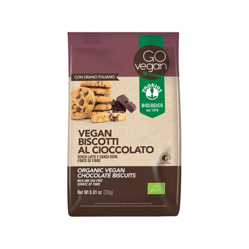 Biscuiti Eco vegani cu ciocolata, 250g, Probios — preț și oferte