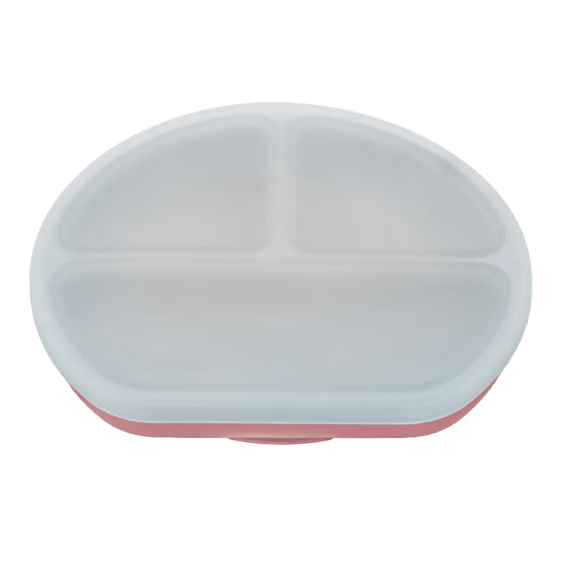 Farfurie din silicon cu capac, 6 luni+, Old Rose, Appekids — preț și oferte