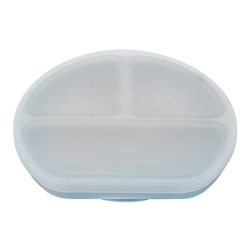 Farfurie din silicon cu capac, 6 luni+, Aqua Blue, Appekids — preț și oferte