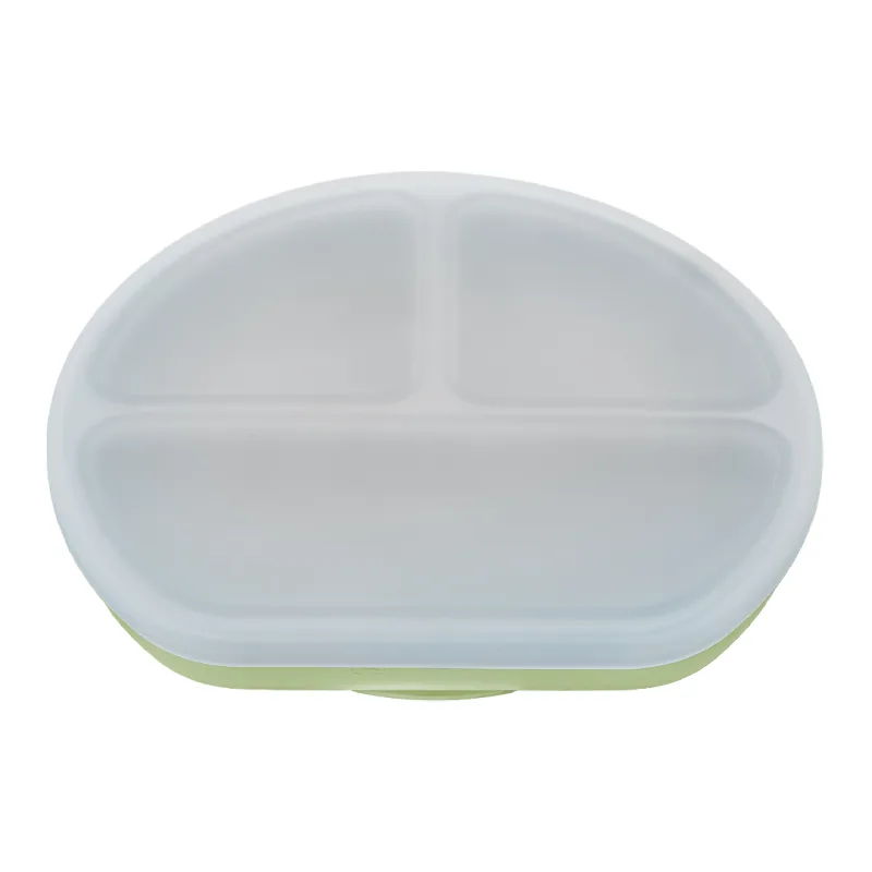 Farfurie din silicon cu capac, 6 luni+, Raw Green, Appekids — preț și oferte