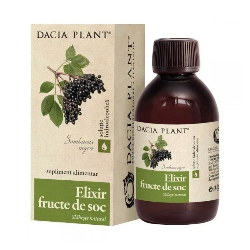 Elixir din fructe de soc, 200 ml, Dacia Plant — preț și oferte