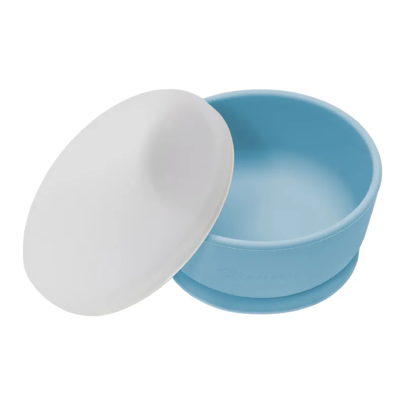Bol din silicon cu capac, 6 luni+, Aqua Blue, Appekids — preț și oferte