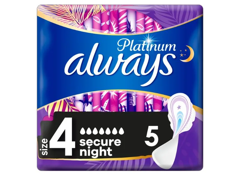Absorbante Platinum Night Ultra, 5 bucati, Always — preț și oferte