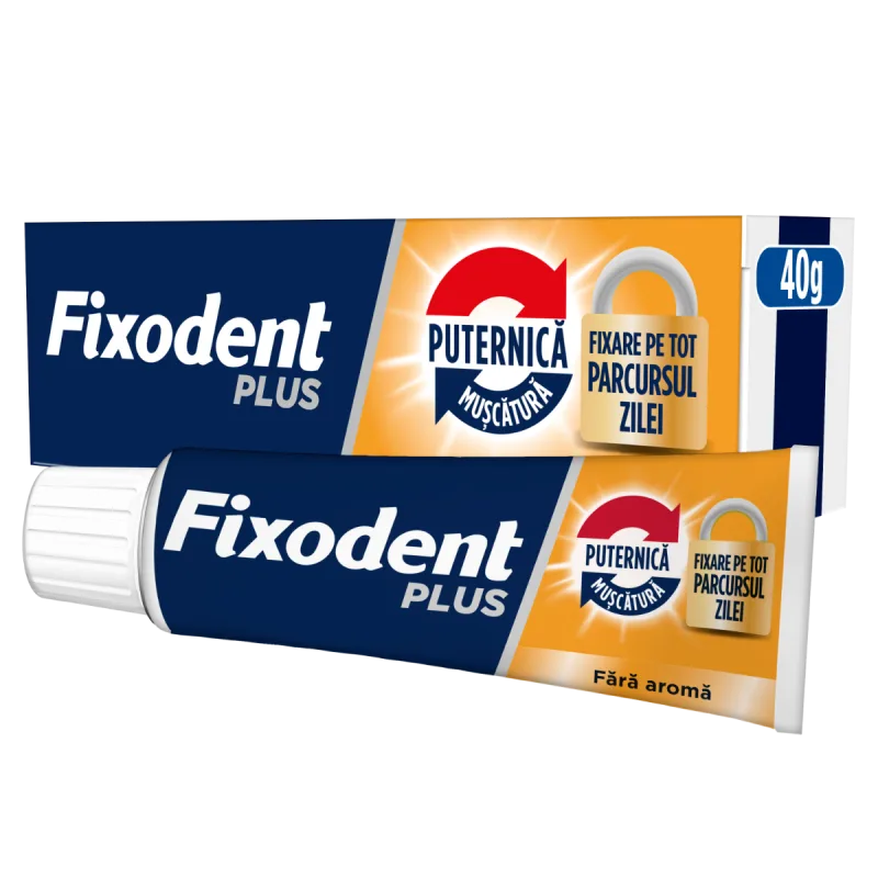 Crema adeziva pentru proteza dentara Plus Best Hold, 40g, Fixodent — preț și oferte