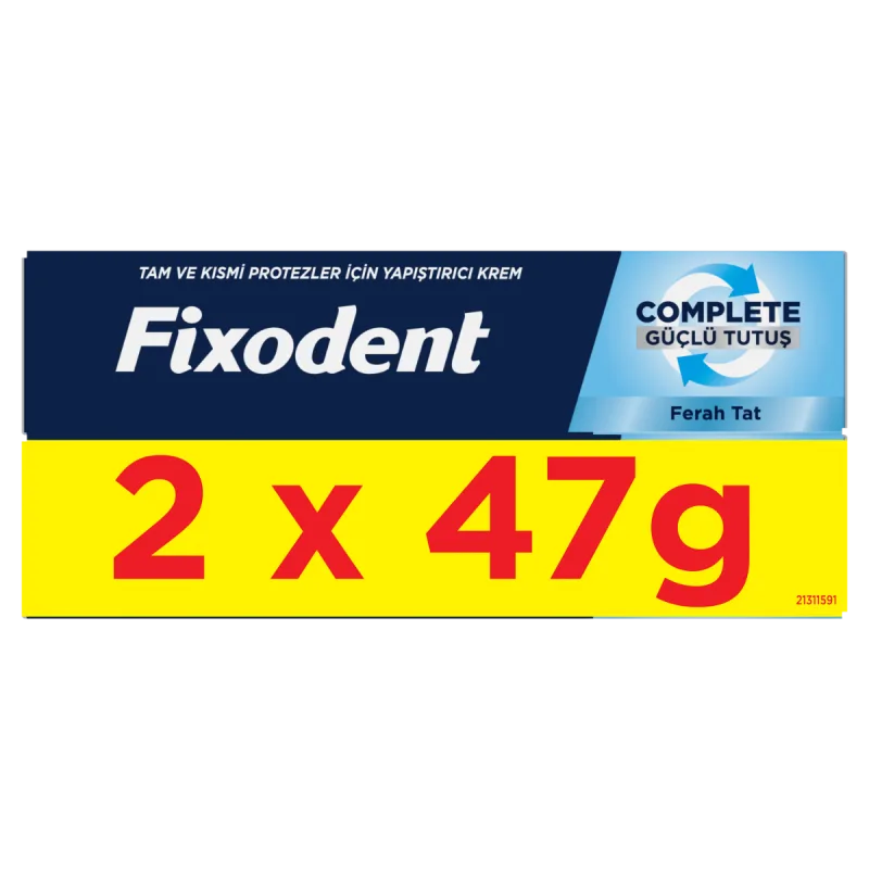 Pachet Crema adeziva pentru proteza dentara Complete, 2x47g, Fixodent — preț și oferte