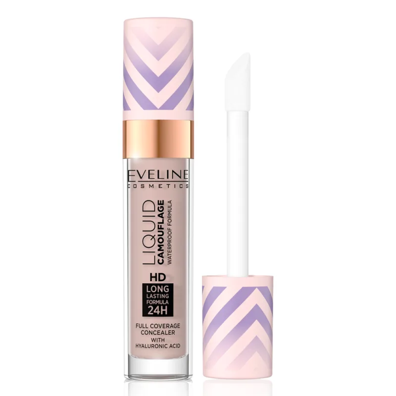 Corector lichid rezistent la apa Camouflage Waterproof Formula 04 Light Almond, 7.5ml, Eveline Cosmetics — preț și oferte
